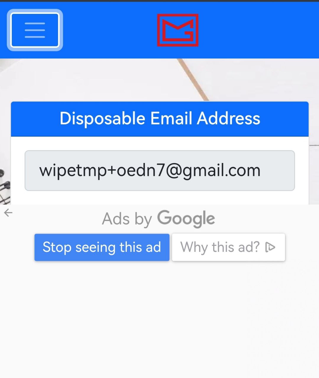 一款Gmail临时邮箱，用来注册一些临时账号